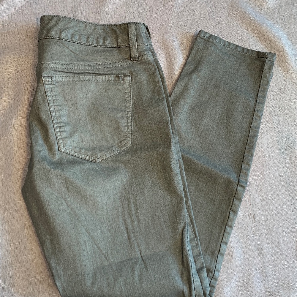 GAP 1969 Always Skinny Silver Metallic Coated Ankle Jeans 27 / 4